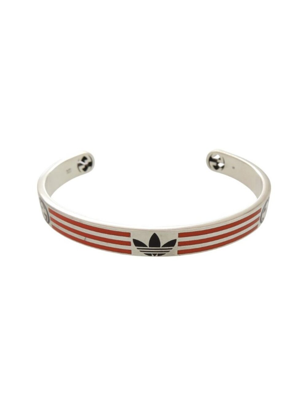 Gucci Adidas Collaboration 925 Sterling Silver Orange Bangle Bracelet